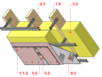 EI 60 tűzállósági határértéket teljesítő tetőtéri rétegrend
